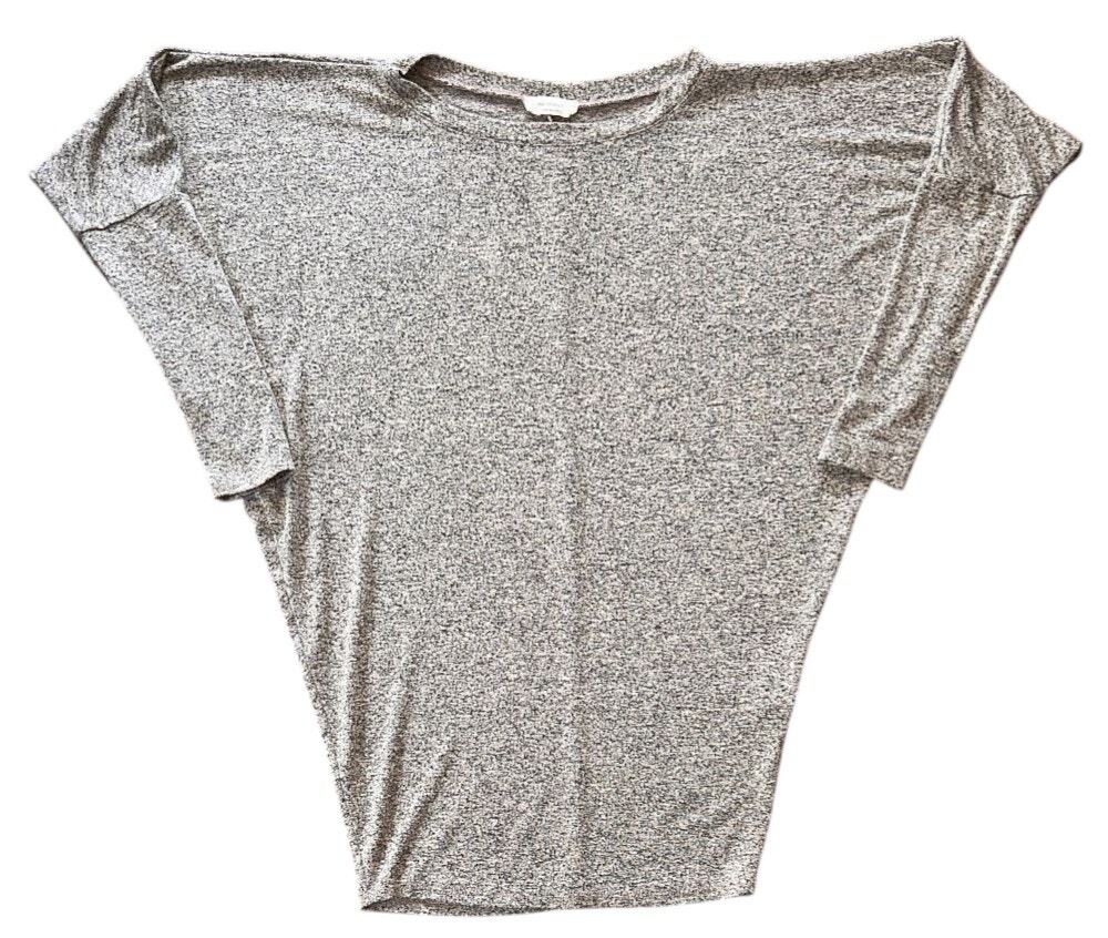 Heimious Dolman Sleeve Fitted Hem Tan & Black Top Small
